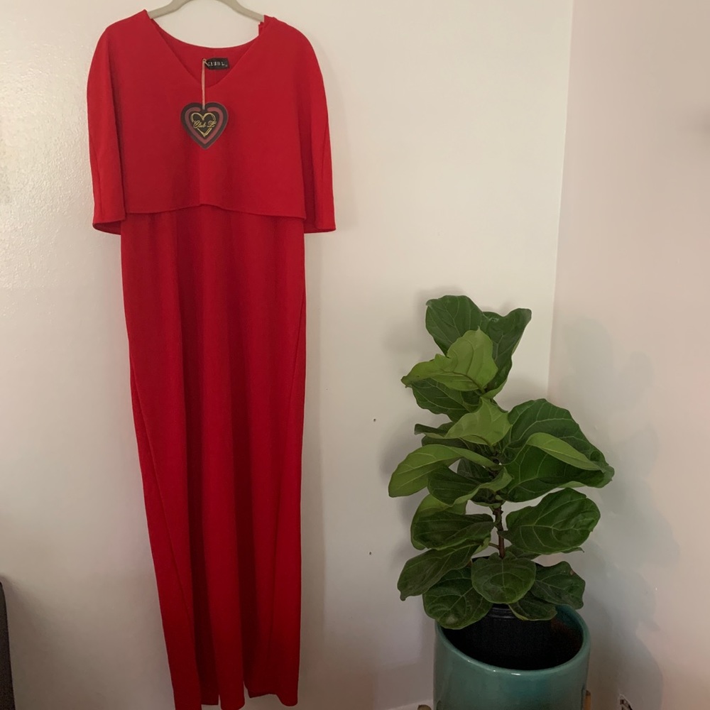 Red Club L Long Elegant Dress Size 16